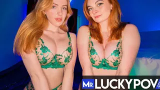 Perfect Redhead Threesome with British Babes Scarlett Jones and Lola Rose