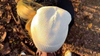 Hands-free blowjob with rough termination in the mouth, pulsations and a glob of cum.