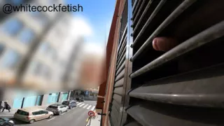 Extreme narcissist makes people horny by taking cock out the window (GIGA CUM)