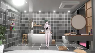 St. Louis Bathroom Undress Dance Hentai Tell Me Song Azur Lane Mmd 3D Soft Green Hair Color Edit Smixix