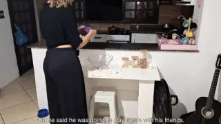 Stepson Asks His Stepmother for Help so He Can Cum.