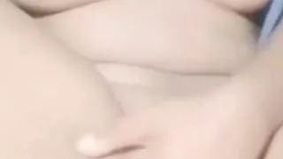 Beautiful girl colleking when the house is quiet