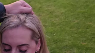 Public blowjob and fuck next to the dam