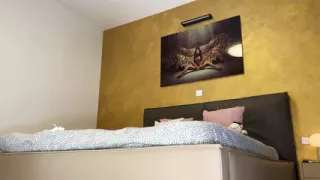 Wonderfully hot and sexy cutest college girl petite blonde paints my balls for easter to celebrate