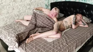 Mother-in-law came for a morning boner, gave a blowjob and got a mouthful of cum