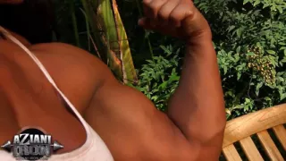 Amber Rubs Her Big Clit and Wet Pussy on Park Bench