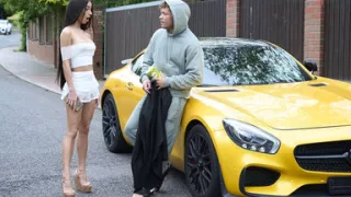 Gold Digger Prank - Bum in a Sports Car - Porn Version