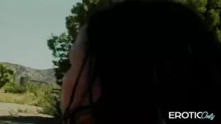 She spreads wide, plays with her clit, then takes it raw