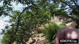 She arches into his hand, whispering “don't stop” as