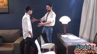 Bear DILF anal smashing his cutie twink