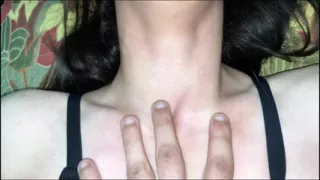 A beautiful moroccan girl letting her partner fuck her with a cucumber