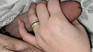 Step mom do you like my dick in your hand how he makes big and strong