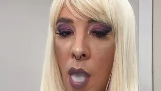 Causal femboy smoking before night out