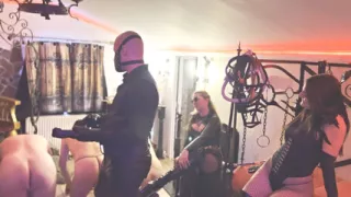 Mistresses and Master cruel flogging contest - Zeida, Zara and Master Darius