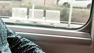 Cumming multiple times on public transport. Cumshots on the train, very risky.