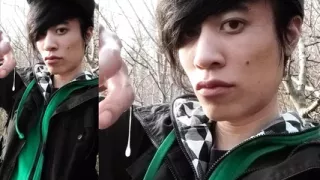 Outdoors, Jon Arteen masturbates his tumescent twink cock, ejaculates cum that sticks to his fingers and slowly drips.