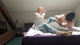 I Tape His Mouth Shut and Let Him Sniff My Sneakers, Socks, and Feet