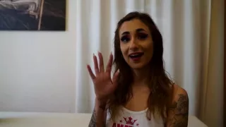 Amazing Slim Brunette Squeezes Her Nipples and Fucks Her Pussy While on the Phone