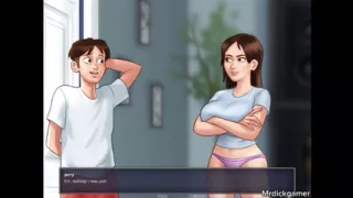 Summertime saga I caught my stepmom rubbing her pussy and then banged her