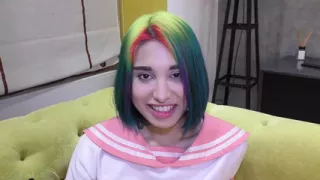 Filty cosplay slut Roxy just turned 18 yo! Fucked a stranger & licked his balls