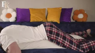 College Femboy Plays with His Tight Ass with His Fingers for the First Time Dreaming of a Big Dick