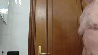 Mature Big Uncut Daddy Cock Itapapixxl Is Shaving His Beard and Trimming Down, Epic Cumshot