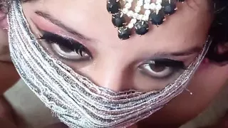 Horny desi College girl sucking  dick  of Tichar  night