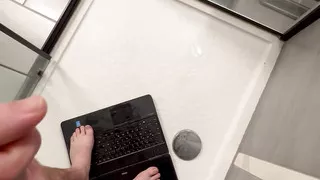 Pee on my laptop and crush it barefoot