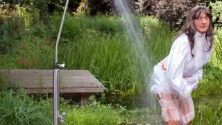 Wanking Sissy With Outdoor Cumshot