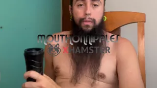 Bearded Gooner Uses His Fleshlight