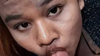 Asian pinay sexy girl sucking her best friend cock