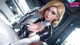 Cyborg Woman, Naked with Large Breasts 1