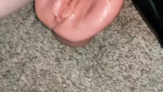 Latex Sheath Cock & Fleshlight Masturbation