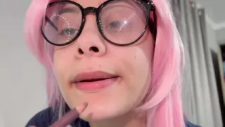 AWESOME SPITTING MOUTH LATINA  Ebony big mouth