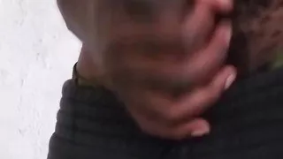 Skinny Solo Cute Black Boy Vigorously Rubbing His Huge Cock at Home