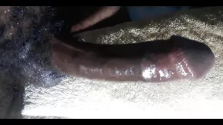 Huge Cum From Kenya Big Black Dick Closeup Handjob