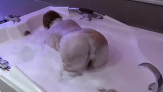 I'm Driven Crazy with Passion by My Stepbrother's Big Cock, I Enjoy It in the Motel Jacuzzi