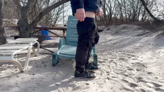Walking in Coney Island Creek Park, spanked my bare ass ????
