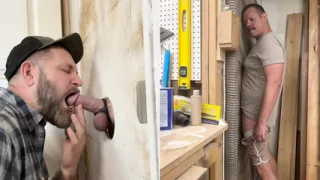 Cute construction worker visits my GLoryhole