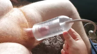 Stepson Edges Daddy with Suck Machine