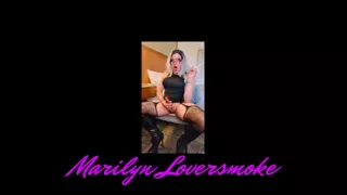 Marilyn Sexy Smoking Fetish Boot Big Cock Masturbation Stroking Cum