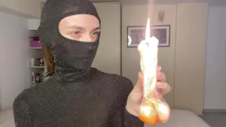 Masked Candle Tease, Soft Femdom & Erotic Play with Toy Flame, Daniella's OF Preview