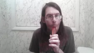 skinny twink tying cock and balls up and jerking off