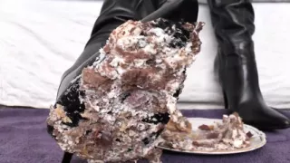Smoking Mistress and Cake From Boot Soles POV Clip, Lady Victoria Valente