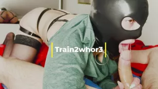 Nr.13 Deepthroat-Training, watch my butt. I like to suck my husband's cock.