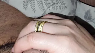 Step mom handjob step son dick without shame