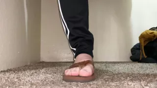 Cumming On My Rainbow Sandals