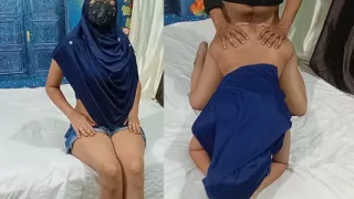 Hot hijabi girl was fucking hard by her neighbour