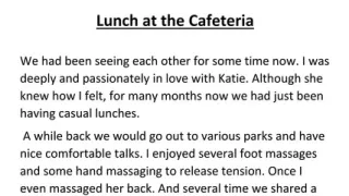 Lunch at the workplace during the break.