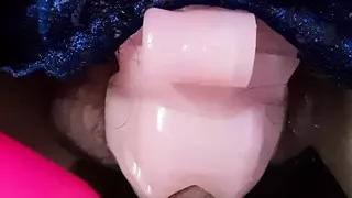 Sissy Laci squirts in her new cage